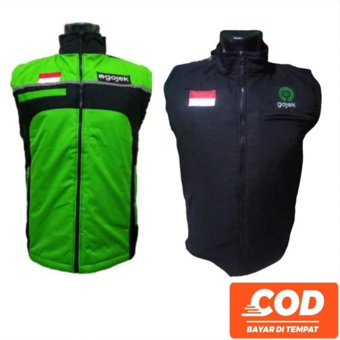 Rompi Gojek Logo Baru Warna Hitam Hijau