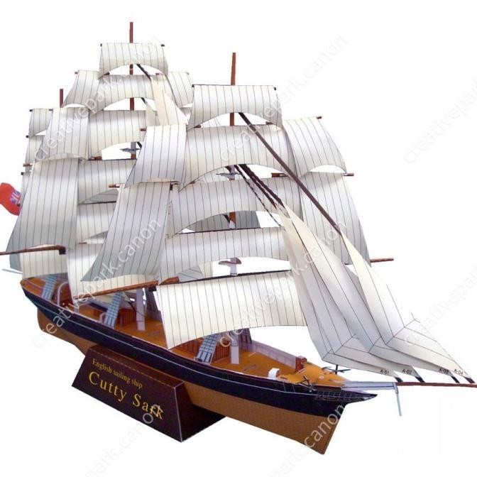 

Papercraft DIY Kapal Layar Cutty Sark Miniature