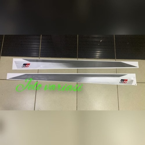 Stiker Body Samping Toyota Avanza 2022 Sticker Mobil GR Sport -Variasi - Silver