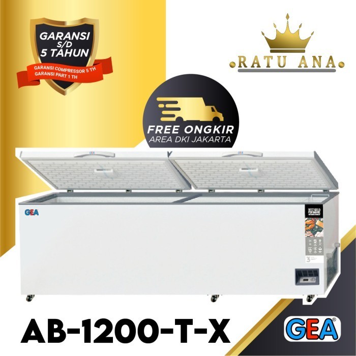 [Baru] Gea Chest Freezer Ab-1200Tx - Ab1200Tx - Ab 1200Tx Terbaru