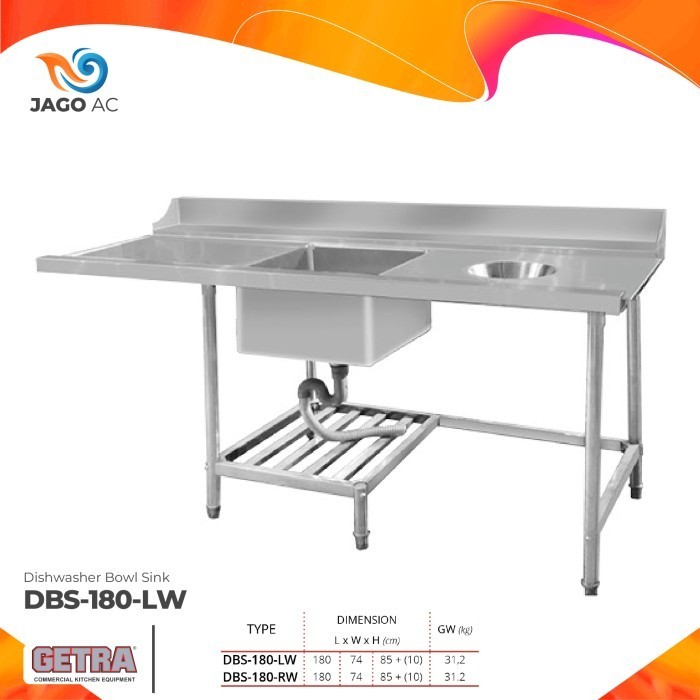 [Baru] Getra Dishwasher Blow Sink Dbs-180-Lw / Dbs 180 Lw / Dbs180Lw Terbatas