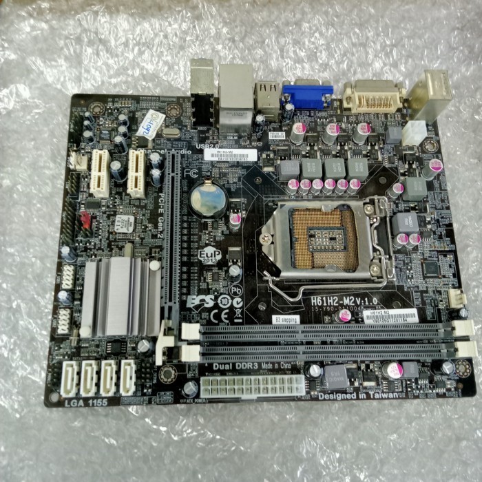 mobo ecs H61 soket LGA 1155 support gen 2 gen 3