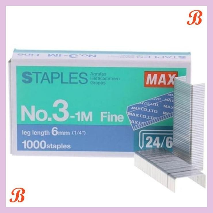 

| KG | MAX STAPLES NO.3 ISI STAPLER MAX NO.3-1M HEKTER BESAR STEPLES