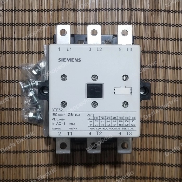 [New Ori] Contactor Siemens 3Tf52 22 215 Amp 220 Vac Terbatas