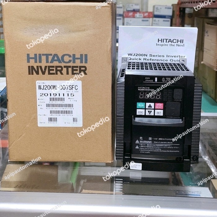 [New] Inverter Hitachi Wj200N-007Sfc O.75Kw/1Hp 1Ph 220Vac Terbaru