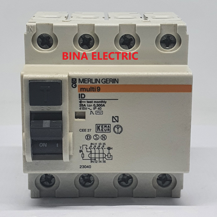 [New Ori] Rccb Multi9/Multi 9 Merlin Gerin 4P 25A / Rccb Merlin Gerin 25A 4P Terbatas