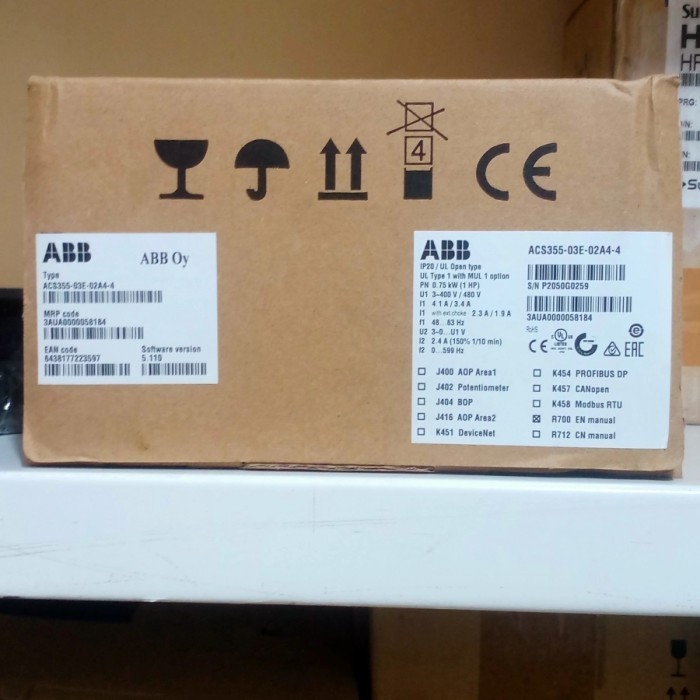 [New Ori] Inverter Abb Acs355-03E-02A4-4 1Hp 380V Vector Hd Diskon