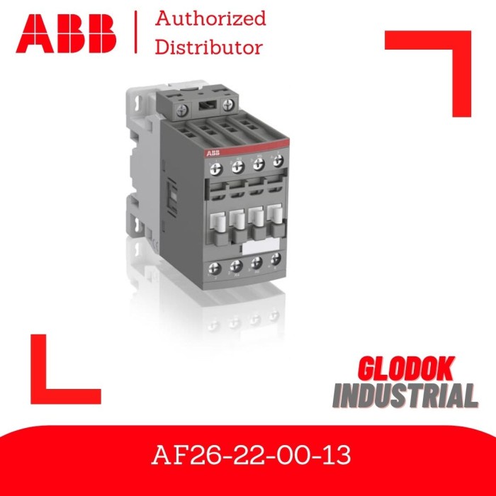 [New Ori] Abb Contactor Kontaktor Af26-22-00-13 100-250Vdc 1Sbl237501R1300 Terbaru