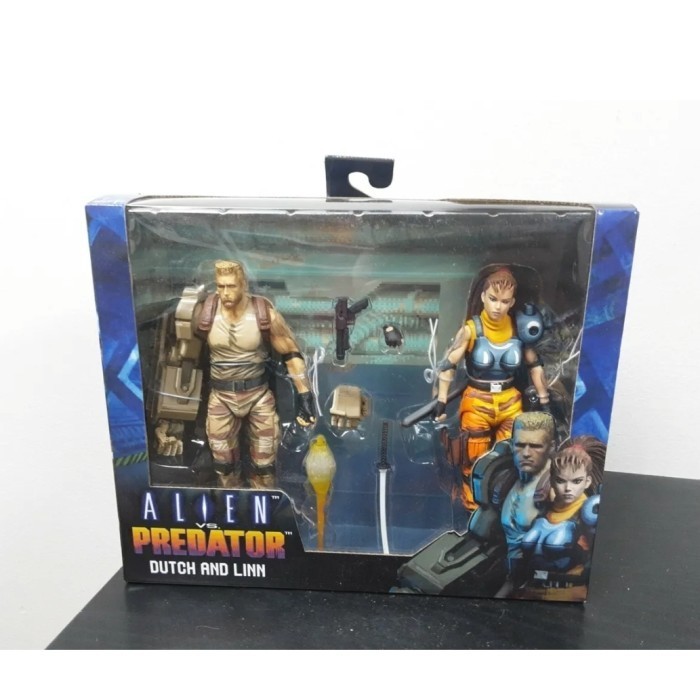 [Ori] Neca 2-Pack Dutch Linn Avp Aliens Vs Predator Arcade Game Series Terbatas