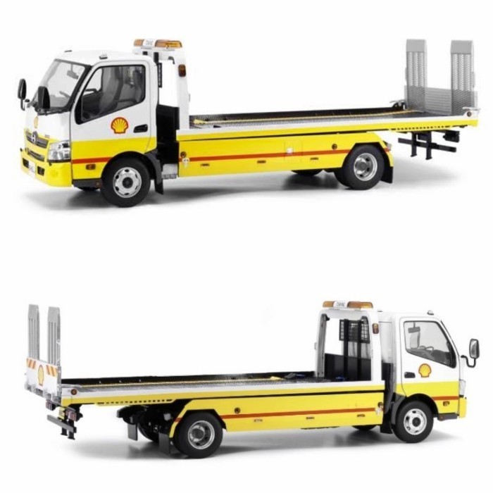 [Original] 1:18 Tiny Hino 300 Shell Flatbed Tow Truck Terbatas