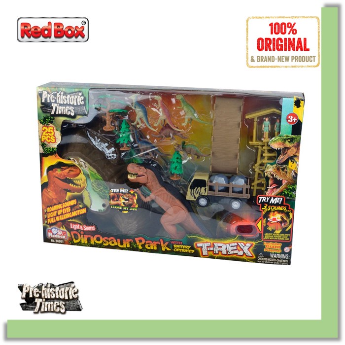 [Original] Red Box Toys Pre-Historic Times T-Rex Dinosaur Park Playset Mainan Terbatas