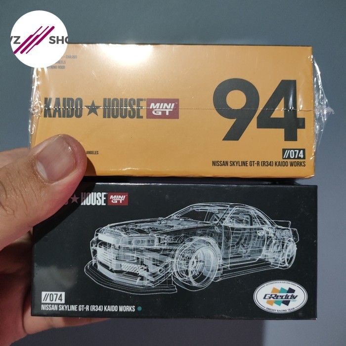 [Original] Kaido House X Mini Gt Nissan Skyline R34 Gt-R Greddy 2Pcs Limited