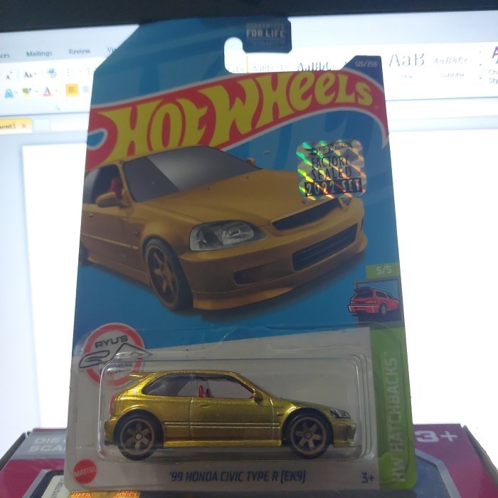 [Original] Hotwheels Super Treasure Hunt 99 Honda Civic Type R Ek 9 Fs 2022 Diskon