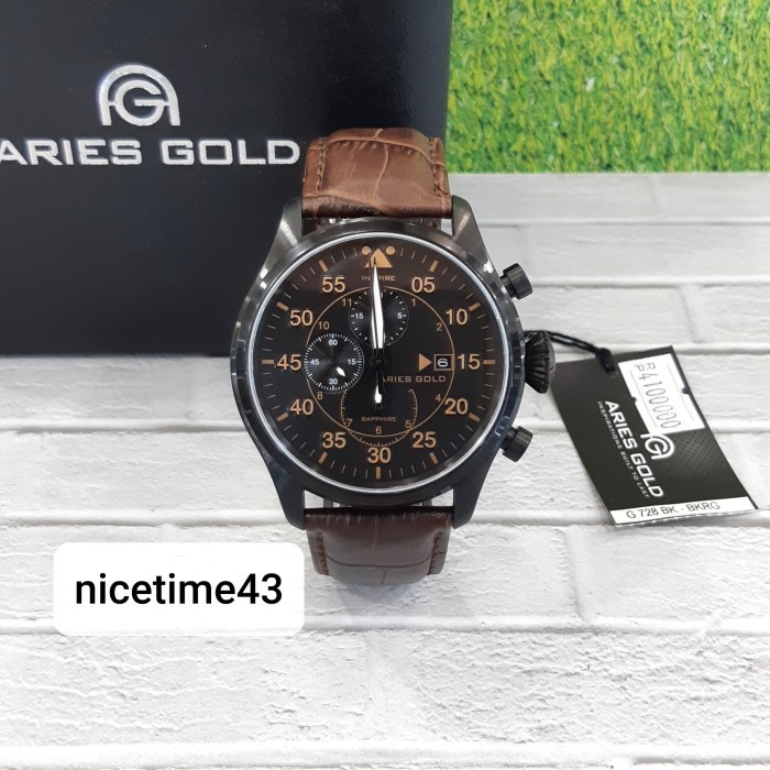 ✅New Ori Jam Tangan Pria Original Aries Gold G728Bk-Bkrg Sale Terbaru