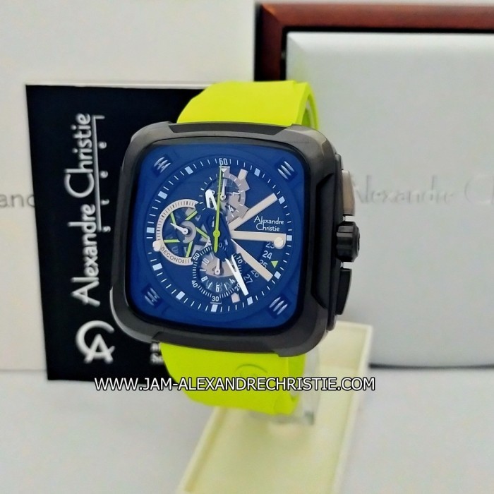 ✅Ori Jam Tangan Pria Alexandre Christie Ac 6577 Mc Grbl Green Black Limited