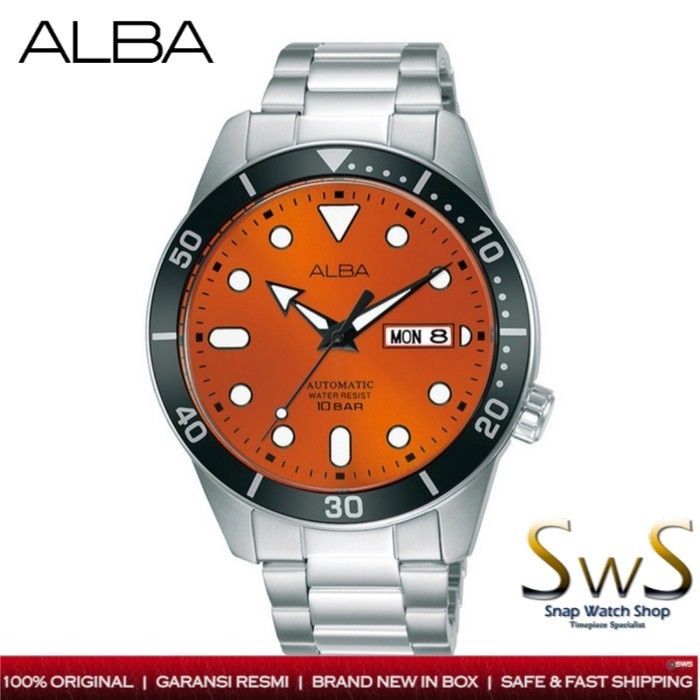 ✅New Ori Jam Tangan Pria Alba Automatic Al4163 Al4163X1 Original Garansi Resmi Diskon