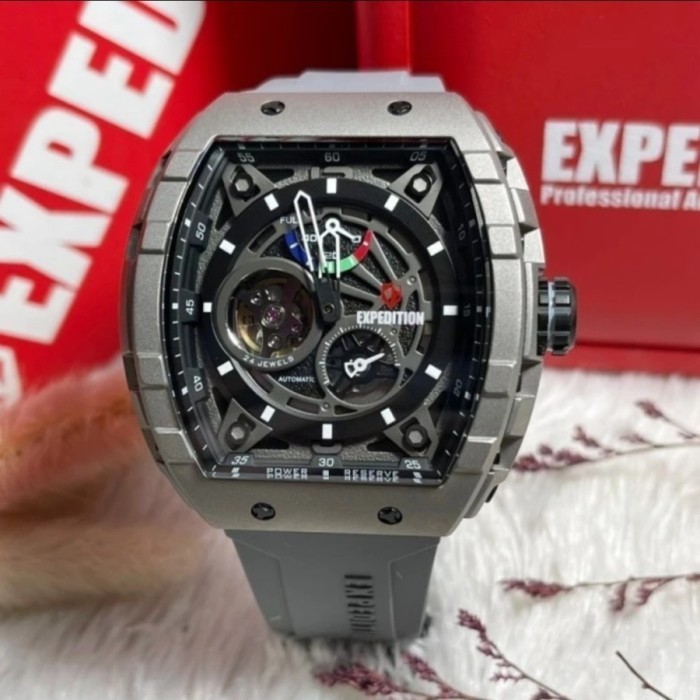 ✅New Jam Tangan Expedition Pria Exp 6782 / E6782 Automatic - Grey Terbatas