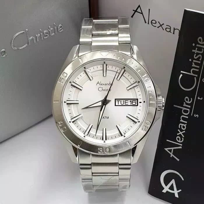 ✅New Ori Jam Tangan Pria Alexander Cristie Ac6512 Original Silver Limited