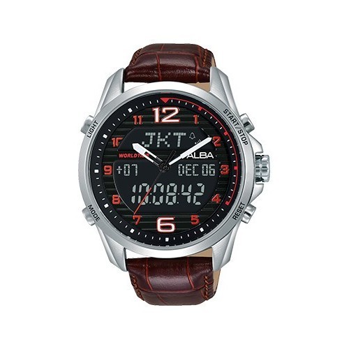 ✅Original Jam Alba Digital Az4033X1 World Time Brown Az4033 Original Terbaru