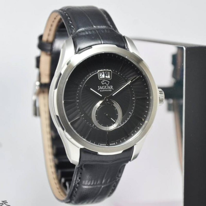 ✅Original Jam Tangan Pria Jaguar J682 Silver Leather Kulit Original Swiss Made Limited