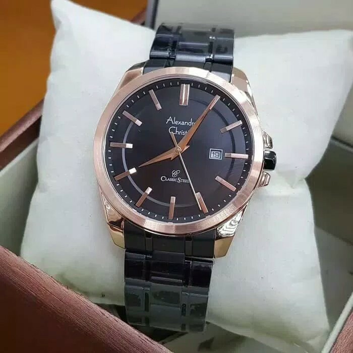 ✅Original Alexander Christie Pria Ac1007 Ac 1007 Black Gold Diskon