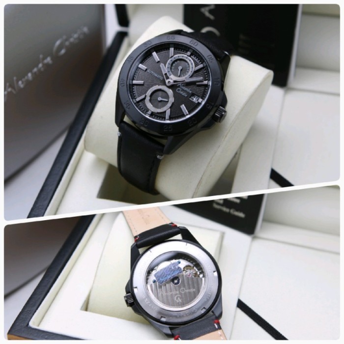 ✅Original Jam Pria Alexandre Christie Ac 3045 Ac3045 Black Automatic Original Terbaru