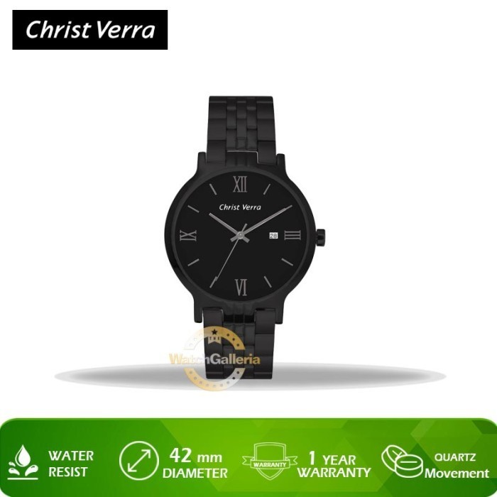 ✅Original Jam Tangan Christ Verra Cv 71106G-16 Blk Original Murah Terbatas