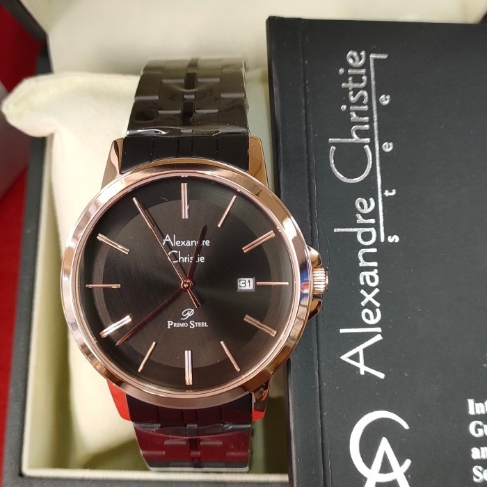 ✅Ready Jam Pria Original Alexandre Christie Acf 1036 Md All Stainless Steel Terbaru