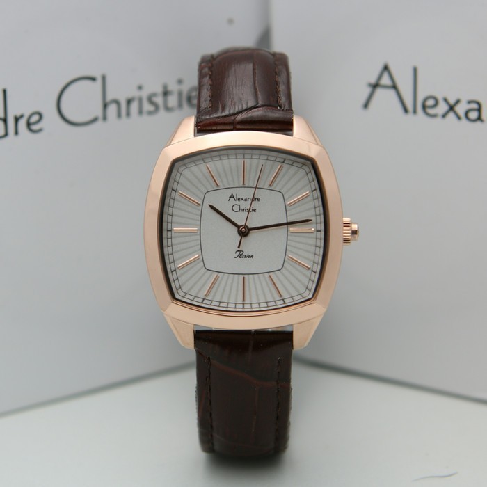 ✅Termurah Alexandre Christie Ac 2884 / Ac 2884Lh Rosegold Brown Dial White Terbatas