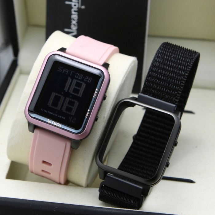 ✅Sale Alexandre Christie Ac 9344 Pink Digital Tali Kanvas. Original Berkualitas