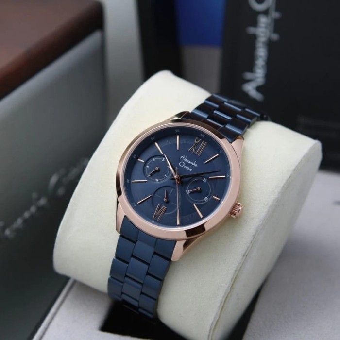 ✅Termurah Alexander Christie 2796 Ac 2796 Ac 2796 Rosegold Blue Wanita Original Diskon