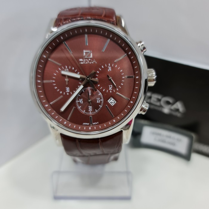 ✅Ready Jam Tangan Pria Zeca 225M Brown Silver Original Terbaru