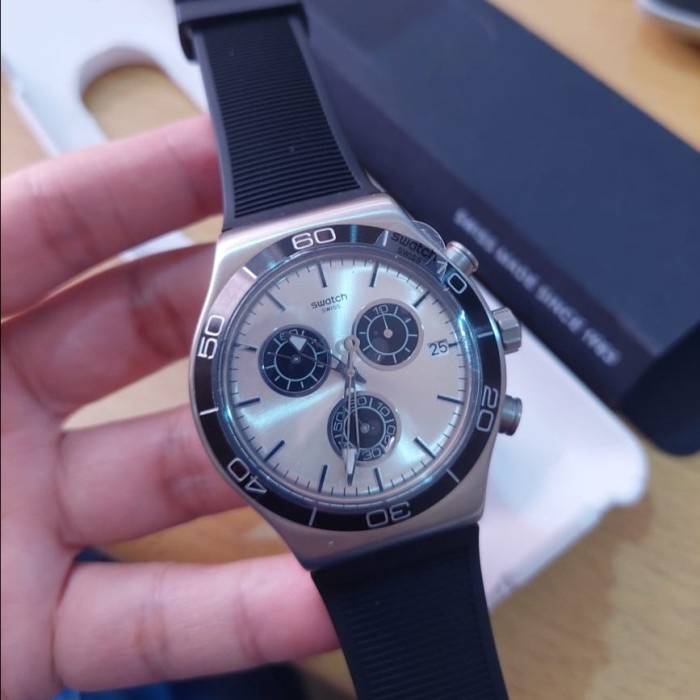 ✅Ready Jam Tangan Swatch Chronograph Great Outdoor Yvs486 Sport Original Diskon