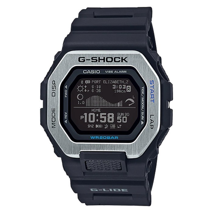 ✅Ori Casio G-Shock G-Lide Gbx-100-1Dr Men Black Digital Dial Black Resin Berkualitas