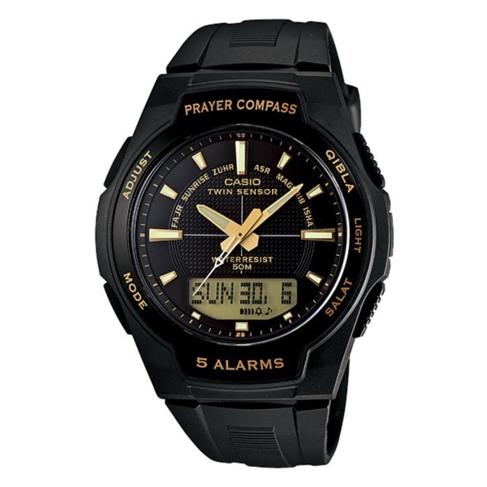 ✅Ori Casio Cpw-500H-1A / Cpw 500H Islamic Prayer Compass Watch Original Berkualitas