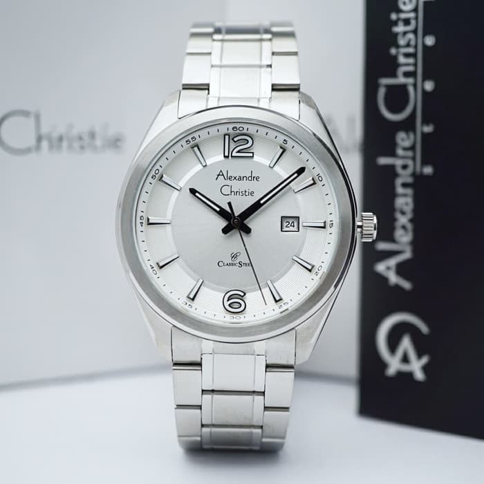 ✨Baru Alexandre Christie Ac 8583Md / Ac8583 Silver Original  Garansi Terbaru