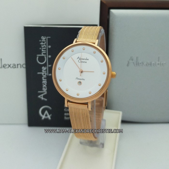 ✨Baru Jam Tangan Wanita Alexandre Christie Ac 2485 Ld Frg Full Rosegold Ori Berkualitas
