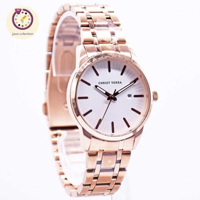 ✨Baru Jam Tangan Wanita Christ Verra Cv 10636L-15 Slv Rosegold Original Terbatas