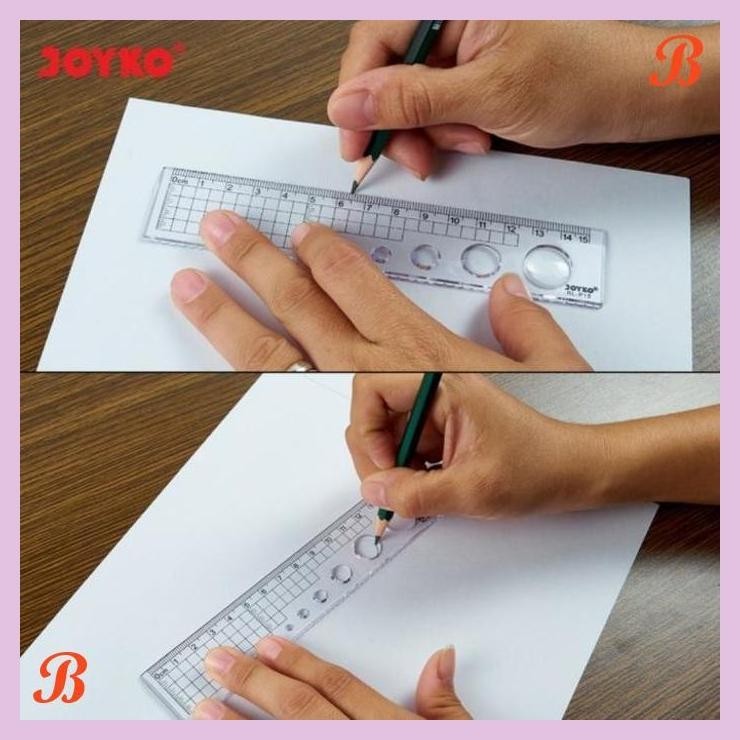 

| KG | JOYKO RULER 15CM TRANSPARENT PENGGARIS RL-P15