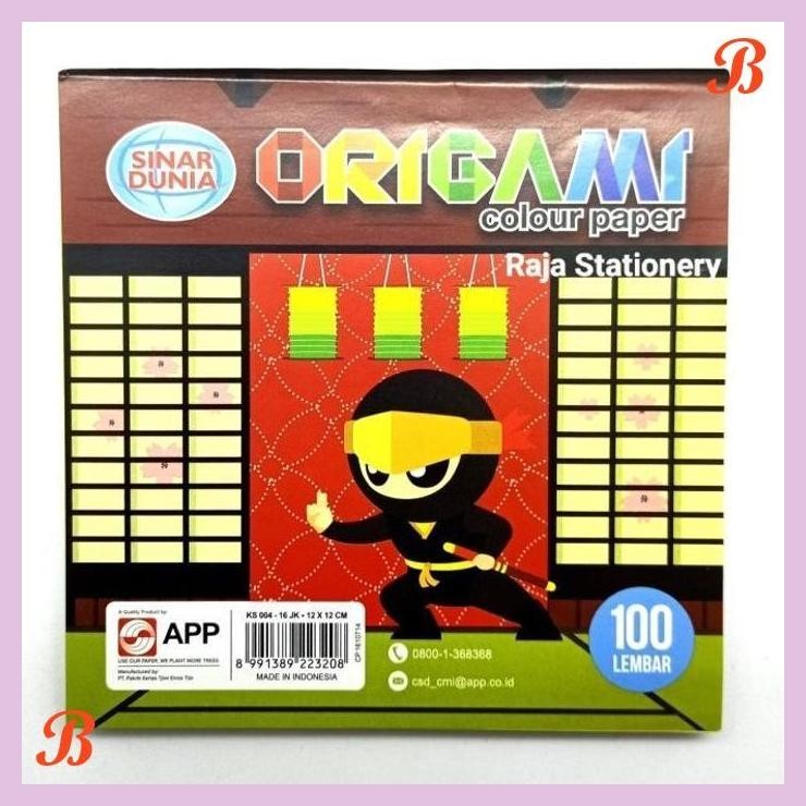 

| KG | ORIGAMI COLOUR PAPER 12X12 100 PCS