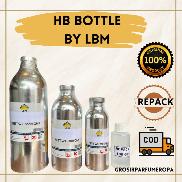 Bibit Parfum HB BOTTLE 250GR SEGEL BY LBM - MINYAK WANGI - REFILL PARFUM - GROSIR - ORIGINAL PABRIK