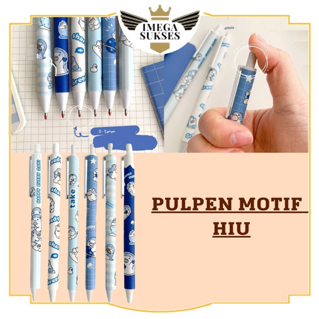 

PHG - Pena Cetekan Karakter Motif Hiu Pulpen Warna Blue Shark Tinta Hitam Alat Tulis Sekolah Kantor Pen Bolpoint t