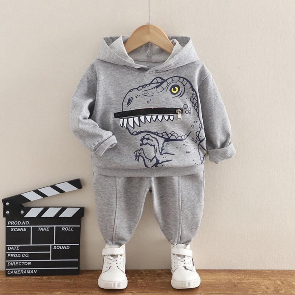 SDF baju anak kekinian sweater hoodie t-rex setelan anak laki2 dan perempaun 1-6 tahun TERLARIS