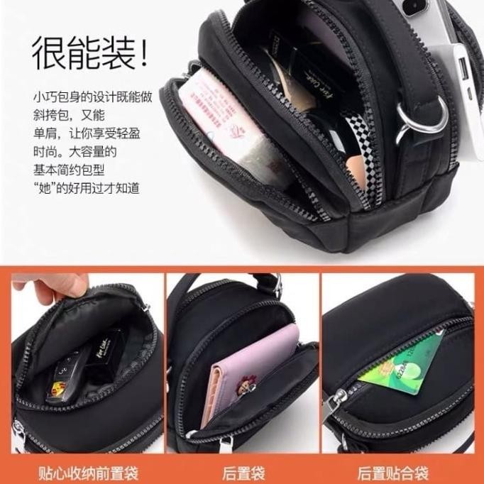 Tas Wanita Import Jinjing Selempang Bobo Mini Bb1052 1052 Bordir Bunga