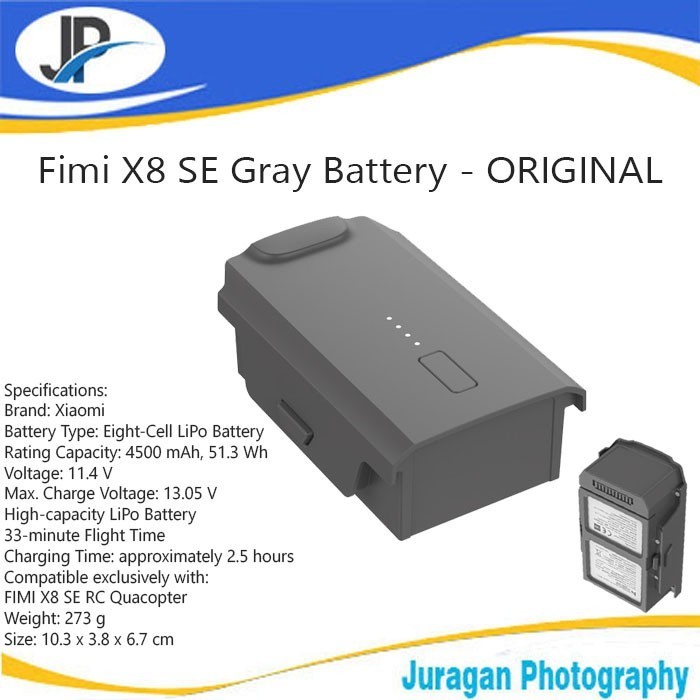 READY Fimi X8 SE Grey Battery Original - Baterai Fimi X8 Grey Original