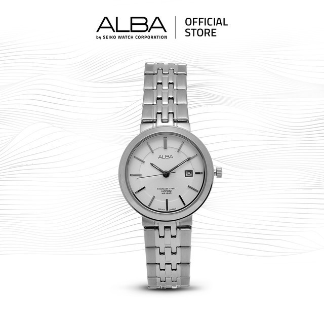 ALBA Jam Tangan Wanita AH7N53 Quartz Stainless Steel Silver Watch