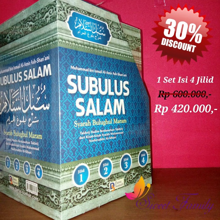 

[Baru] Buku Subulus Salam Syarah Bulughul Maram 1 Set Terbatas