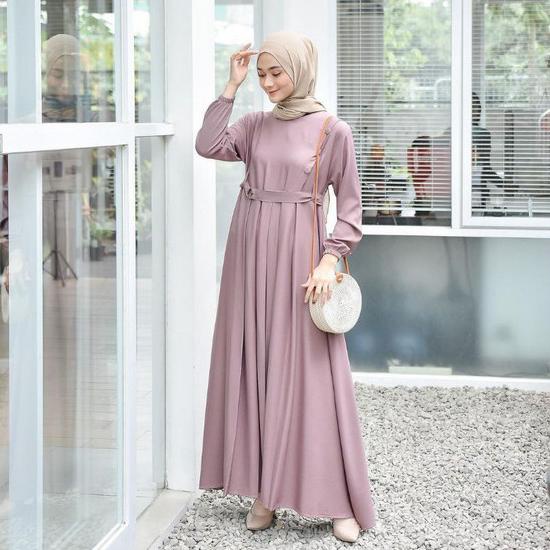 Ready Gamis Putih Murah Remaja Wanita Muslim Kekinian Syari Polos Mahya Dres Stok Terbatas