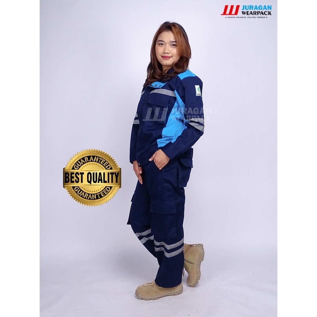 [OUR BEST] SPECIAL PRICE Juragan Wearpack - Wearpack Safety Setelan Atasan Warna Biru Tosca Bawahan