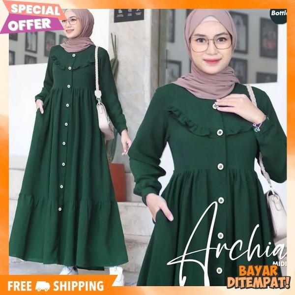 Dress Model Baru Idul Fitri 2024 Pakaian Muslim Premium Gsmis Lebaran Elegan Baju Gmis Terlaris Dres